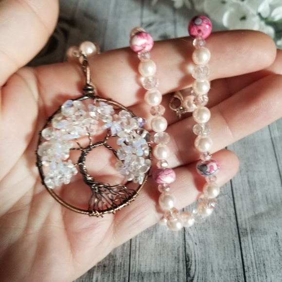 Lovely Beaded Bonsai Tree Necklace - Picture 7 of 7